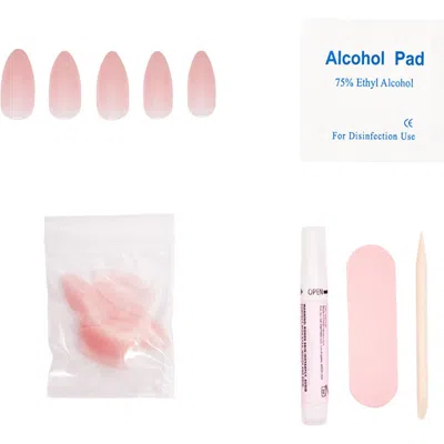 Glamnetic Short Almond Press-on Nails Set In White