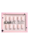 Glamnetic Short Round Press-on Nails Set In Silver Belle