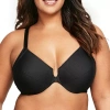 Glamorise Front-closure Smoothing Wonderwire Underwire Bra-1247 In Black