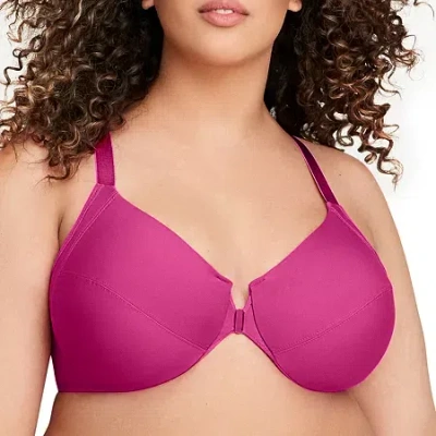 Glamorise Front-closure Smoothing Wonderwire Underwire Bra-1247 In Pink
