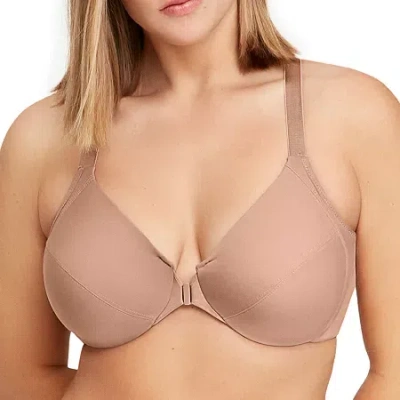 Glamorise Front-closure Smoothing Wonderwire Underwire Bra-1247 In Neutral
