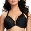 Glamorise Front-closure T-back Wonderwire Underwire Bra-1246 In Black
