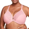 Glamorise Front-closure T-back Wonderwire Underwire Bra-1246 In Pink