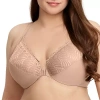 Glamorise Front-closure T-back Wonderwire Underwire Bra-1246 In Sand