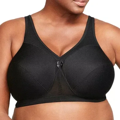 Glamorise Magic Lift Active Support Wireless Full Coverage Bra 1005 In Black
