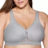 Glamorise Magic Lift Active Support Wireless Full Coverage Bra 1005 In Gray