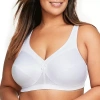 Glamorise Magic Lift Active Support Wireless Full Coverage Bra 1005 In White