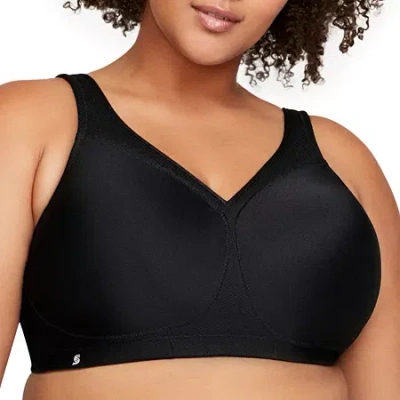 Glamorise Magic Lift Ultimate Womens Seamless High Support Full Coverage T-shirt Wireless Sports Bra 1006 In Black