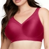 Glamorise Magic Lift Ultimate Womens Seamless High Support Full Coverage T-shirt Wireless Sports Bra 1006 In Red