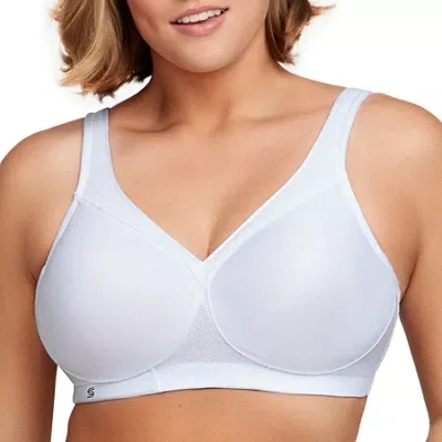 Glamorise Magic Lift Ultimate Womens Seamless High Support Full Coverage T-shirt Wireless Sports Bra 1006 In White