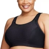 Glamorise Magiclift Double Layer Custom Control Womens Seamless High Support Full Coverage Unlined Wireless Sp In Black