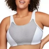 Glamorise Magiclift Double Layer Custom Control Womens Seamless High Support Full Coverage Unlined Wireless Sp In Gray