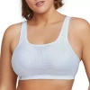 Glamorise Magiclift Double Layer Custom Control Womens Seamless High Support Full Coverage Unlined Wireless Sp In White