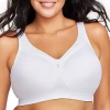 Glamorise Plus Size Full Figure Magiclift Seamless Everyday Wirefree Bra #1007 In Blue