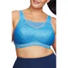 Glamorise Women's Plus Size Sport Elite Performance Camisole Bra 1067 In Light Denim