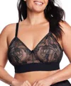Glamorise Bramour Gramercy Luxe Lace Bralette In Black
