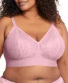 Glamorise Bramour Gramercy Luxe Lace Bralette In Mauve
