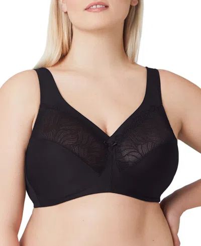 Glamorise Magiclift Natural Shape Wire-free Support Bra In Black