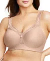 Glamorise Plus Size Full Figure Magiclift Seamless Everyday Wirefree Bra #1007 In Cafe
