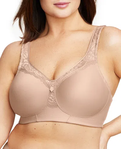 Glamorise Plus Size Full Figure Magiclift Seamless Everyday Wirefree Bra #1007 In Cafe