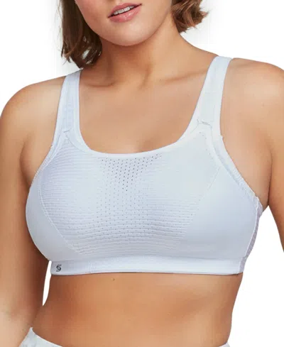 Glamorise Women's Full Figure Plus Size Adjustable Wirefree Sports Bra 1166 In Solid Black