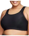 Glamorise Custom Control Sports Bra In Solid Black