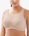 Glamorise Women's Plus Size Sport No-bounce Camisole Bra 1066 In Cafe