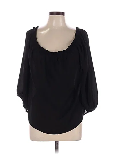 Pre-owned Glamorous 3/4 Sleeve Blouse In Black