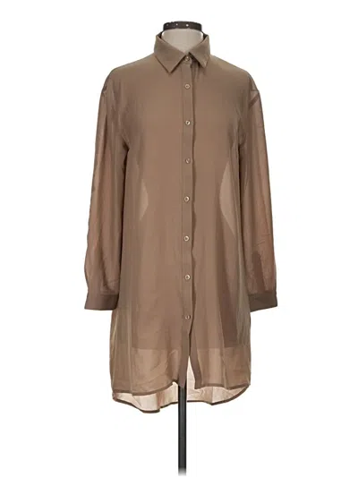 Pre-owned Glamorous 3/4 Sleeve Blouse In Brown