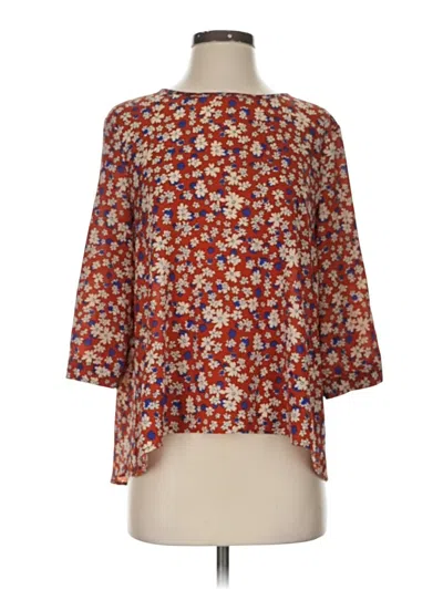 Pre-owned Glamorous 3/4 Sleeve Blouse In Orange