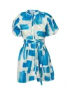 Glamorous Abito Chemisier Con Stampa Pennellate Blu In Multicolore