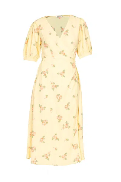 Glamorous Abito Midi Fantasia Floreale Giallo