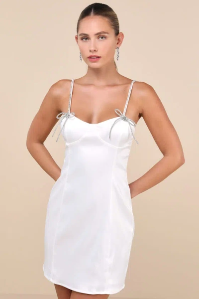 knee length dresses for ladies Florie Corset Mini Dress White