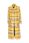Glamorous Cappotto Checked In Giallo