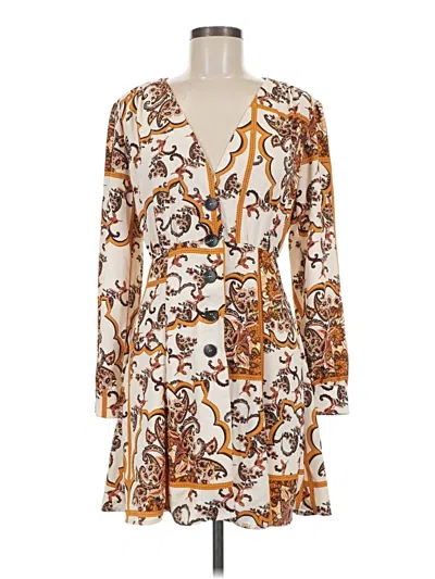 Pre-owned Glamorous Casual Dress In Brown