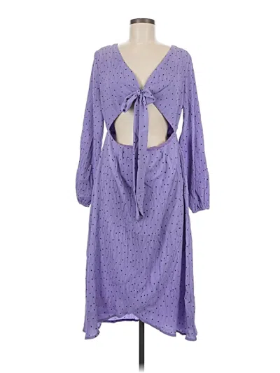 Pre-owned Glamorous Casual Dress In Purple
