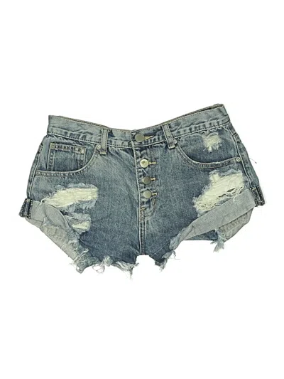 Pre-owned Glamorous Denim Shorts In Blue