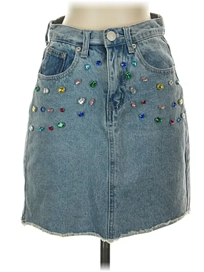 Pre-owned Glamorous Denim Skirt In Blue