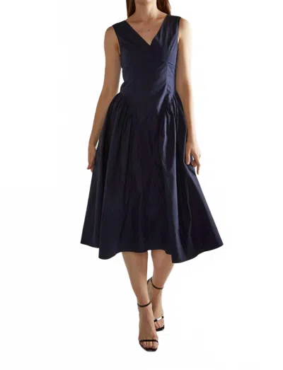 Glamorous Dia Drop Waist Dress In Black In Blue