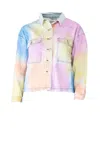 Glamorous Giacca Denim Tie-dye In Multicolore