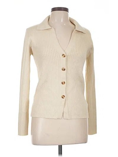 Pre-owned Glamorous Long Sleeve Polo Shirt In Ivory