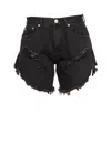 Glamorous Pantaloncini Denim Neri In Nero