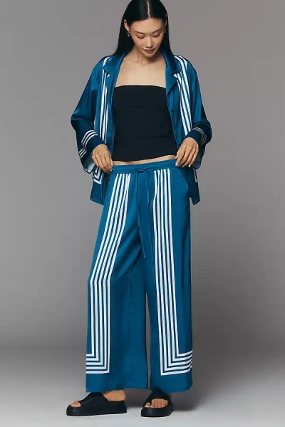 Glamorous Plus Satin Trousers Pants In Multi