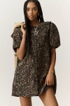 Glamorous Printed Buttondown Dress In Sand