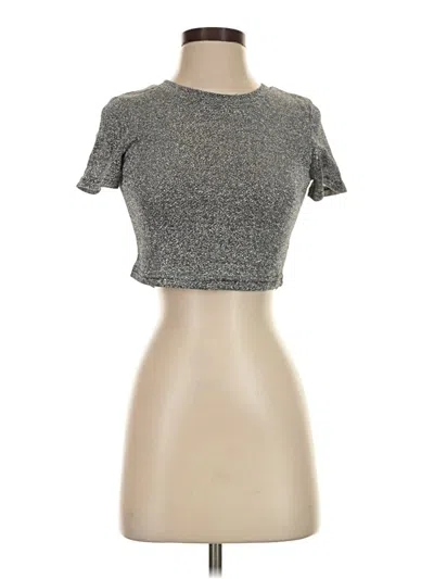 Pre-owned Glamorous Short Sleeve Turtleneck In Gray