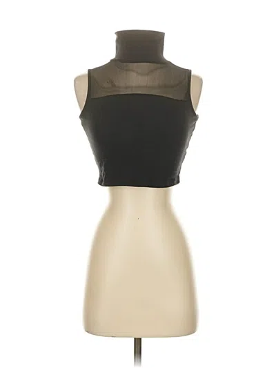 Pre-owned Glamorous Sleeveless Top Black Halter Neckline Tops