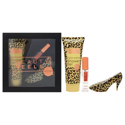 Glamour And Heels Beauty Heels Leopard Edition By  For Women - 3 Pc Gift Set 1oz Edp Spray, 0.51oz Ed