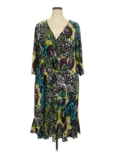 Pre-owned Glamour Casual Dress In Green