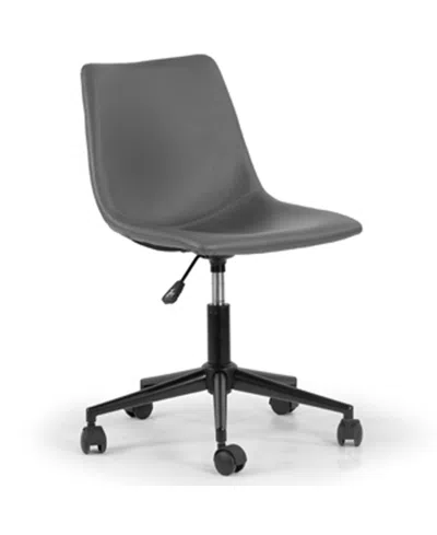 Glamour Home 34" Adan Polyester, Metal Task Chair In Grey