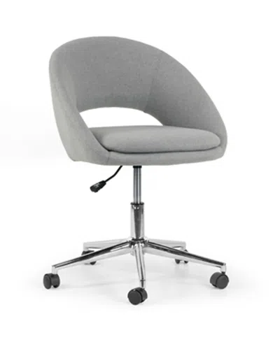 Glamour Home 34.75" Aura Fabric, Metal Task Chair In Grey